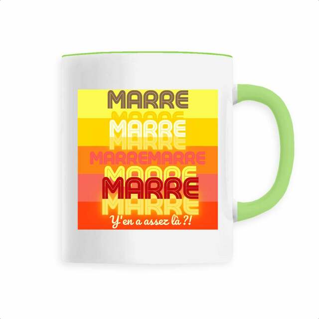 MARRE 🌅 TAMPON SOLEIL 🌅 Mug céramique à anse colorée 6 coloris - Image