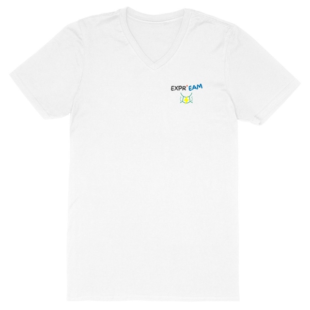 EXPR'EAM 🦜 EN COULEURS 🦜 T-shirt Col V 100% coton en conversion biologique  - Image