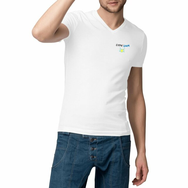 EXPR'EAM 🦜 EN COULEURS 🦜 T-shirt Col V 100% coton en conversion biologique 