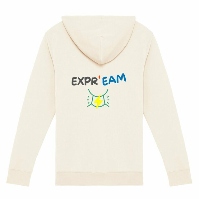 EXPR'EAM 🦜 EN COULEURS (face & dos) 🦜 Sweat à capuche zippé  - Image