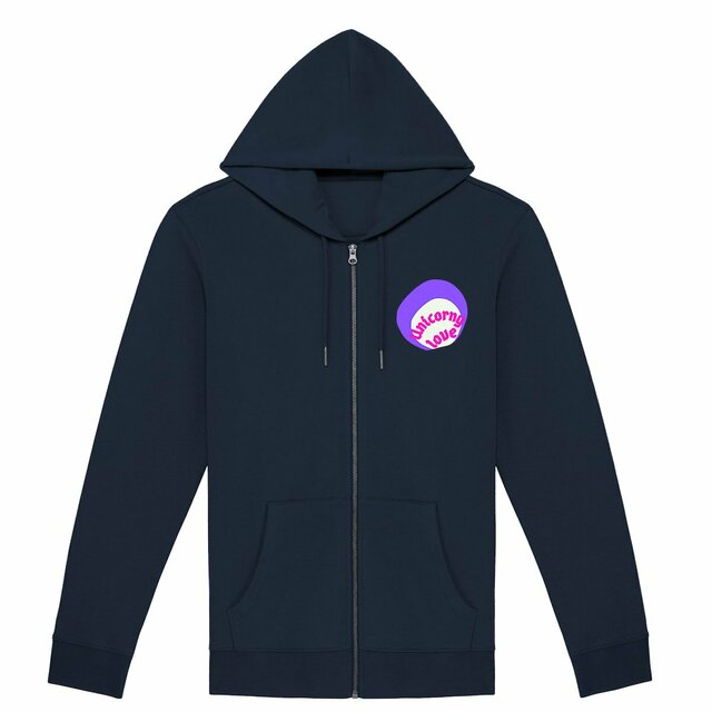 🦄 UNICORNY LOVE 🦄 💜 Sweat à capuche zippé écologique 3 coloris