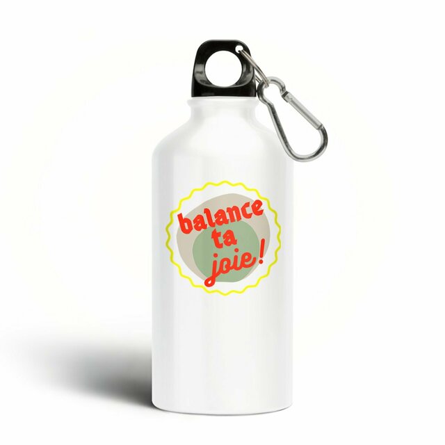 Balance ta joie ! Gourde - capsule vert gris jaune rouge - Image