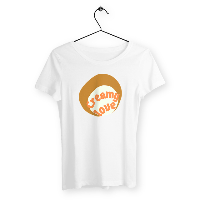 🥞 CREAMY LOVE 🥞 🧡 T-shirt léger 100% coton biologique 4 coloris - Image