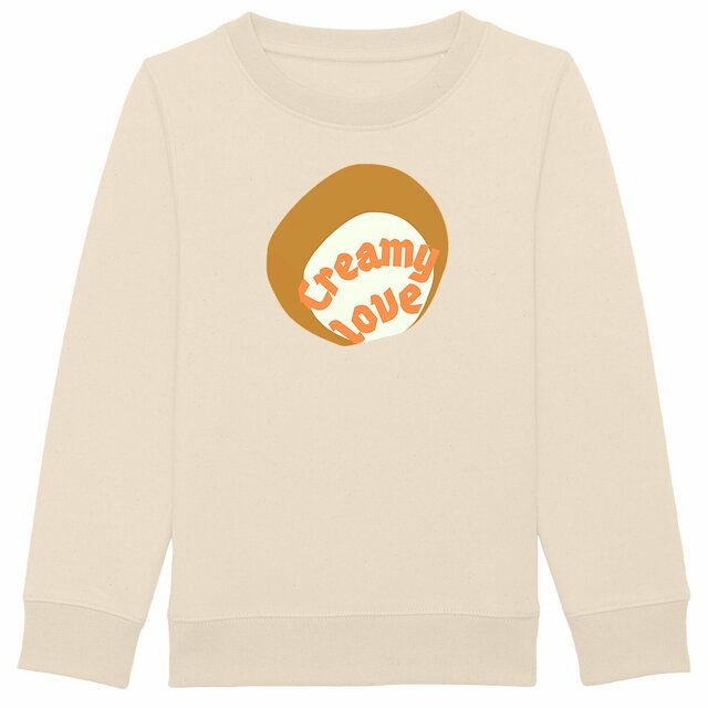 🥞 CREAMY LOVE 🥞 🧡 Sweat épais Enfant.Ado écologique 3 coloris - Image
