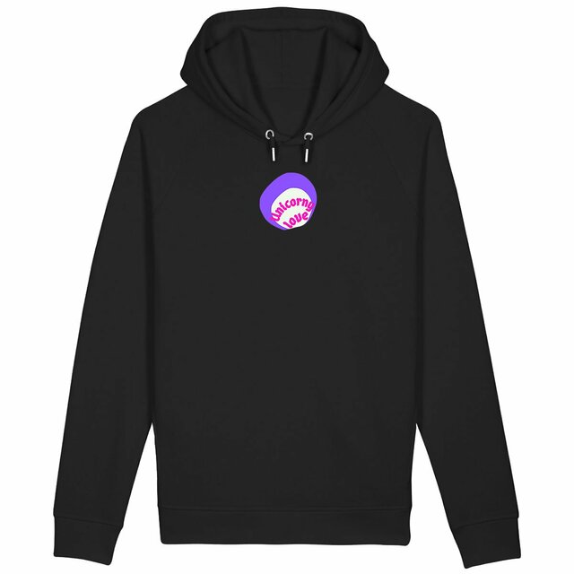 🦄 UNICORNY LOVE 🦄 💜 Sweat à capuche avec poches latérales écologique 4 coloris - Image