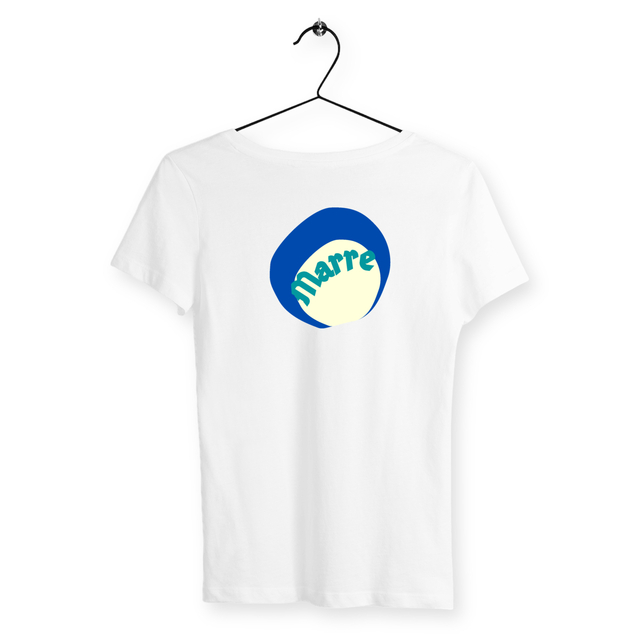 MARRE 🌊 CAPSULE OCEAN (dos) 🌊 T-shirt Femme 100% coton conversion biologique 5 coloris - Image