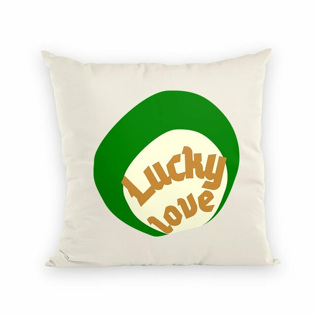🍀 LUCKY LOVE 🍀 💚 Coussin et sa housse - Image