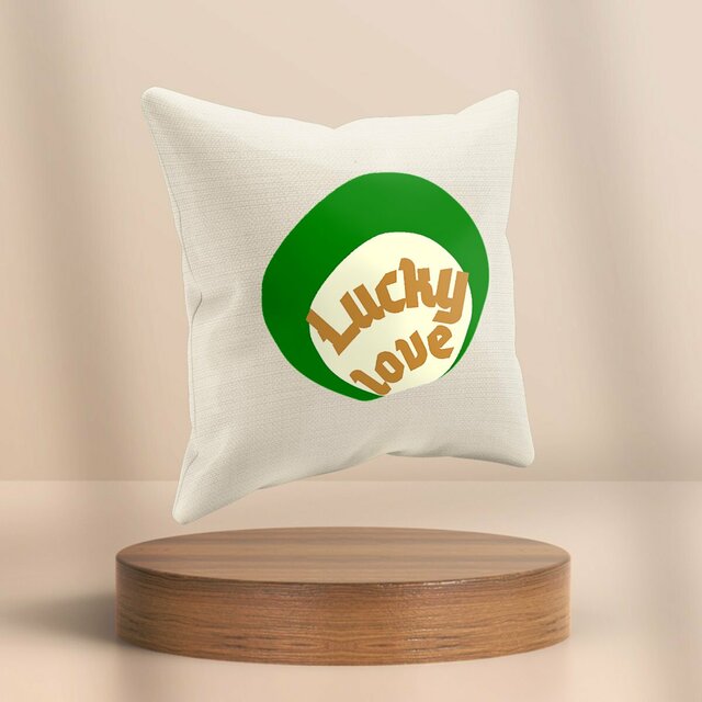 🍀 LUCKY LOVE 🍀 💚 Coussin et sa housse