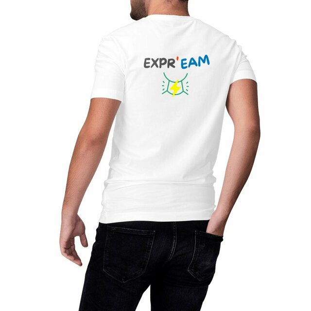 EXPR'EAM 🦜 EN COULEURS (au dos) 🦜 T-shirt 100% coton en conversion biologique 2 coloris