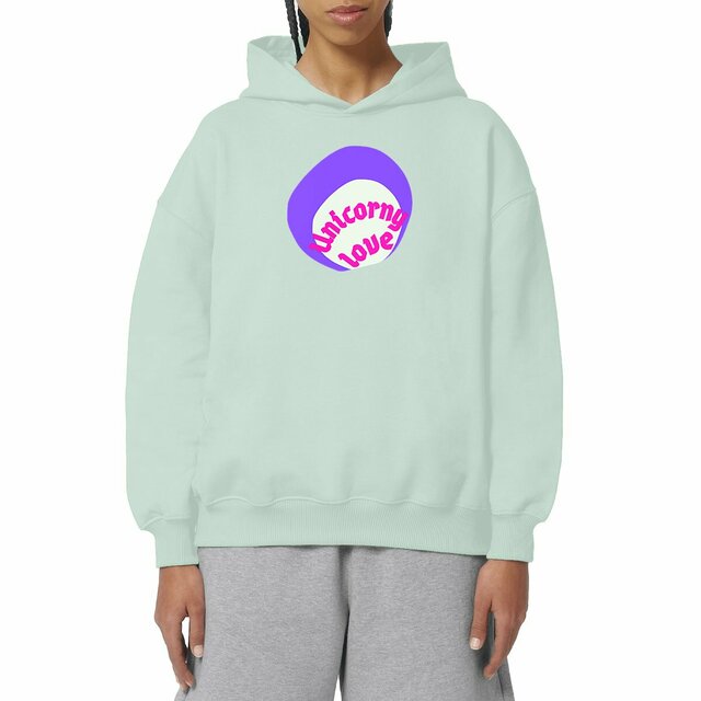 🦄 UNICORNY LOVE 🦄 💜 Sweat à capuche oversized écologique 3 coloris
