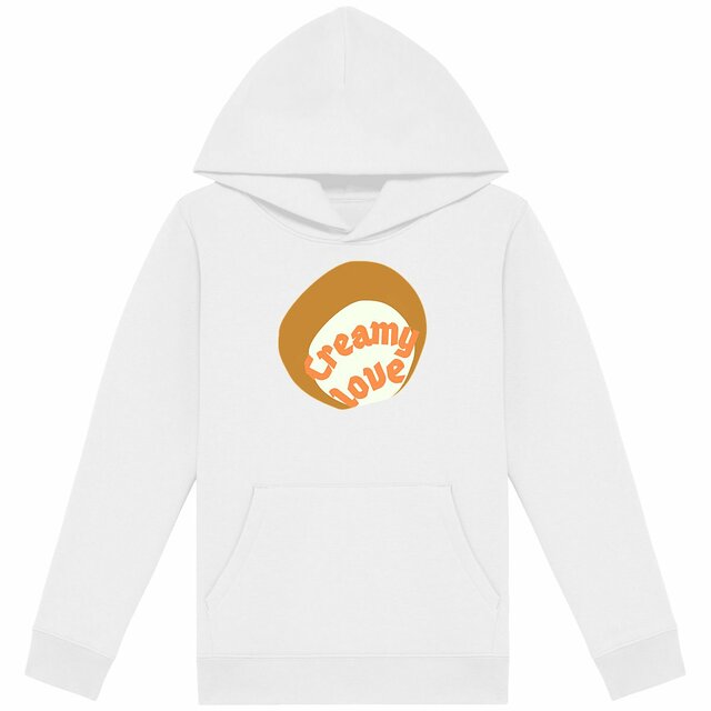🥞 CREAMY LOVE 🥞 🧡 Sweat à capuche léger Enfant.Ado écologique 3 coloris - Image