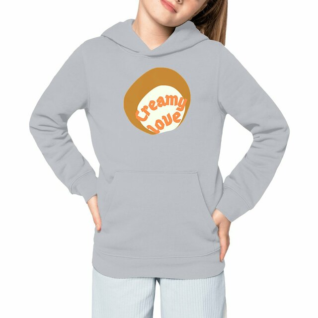 🥞 CREAMY LOVE 🥞 🧡 Sweat à capuche léger Enfant.Ado écologique 3 coloris