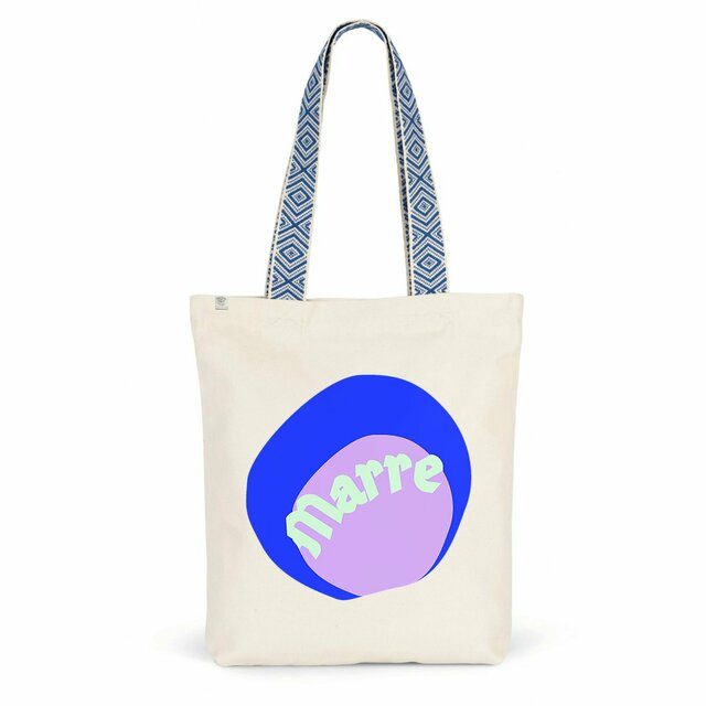 MARRE ! 🔮 CAPSULE FANTASY 🔮 Totebag ethnique en tissu recyclé 2 coloris d'anses - Image