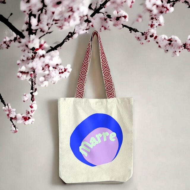 MARRE ! 🔮 CAPSULE FANTASY 🔮 Totebag ethnique en tissu recyclé 2 coloris d'anses