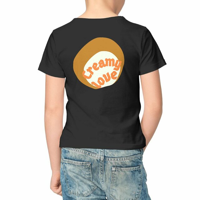 🥞 CREAMY LOVE (dos) 🥞 🧡 T-shirt léger Enfant.Ado 100% coton en conversion bio 3 coloris