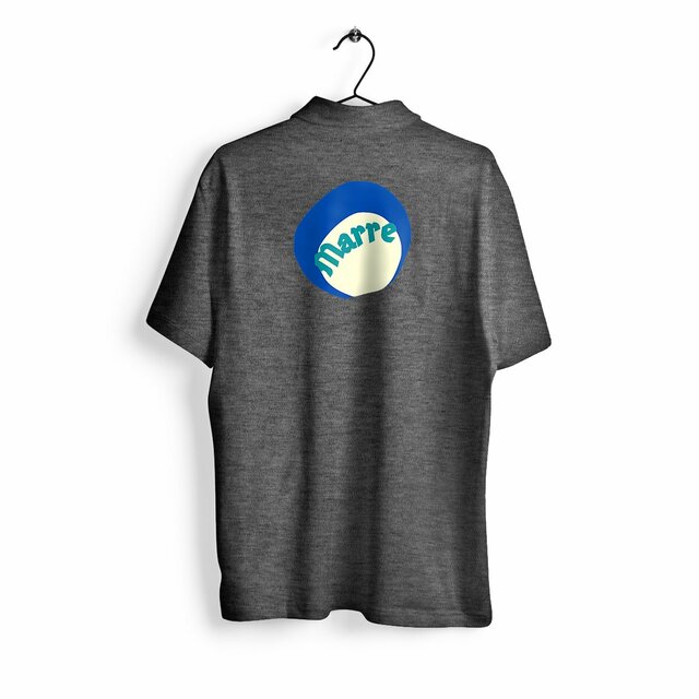MARRE 🌊 CAPSULE OCEAN (dos) 🌊 T-shirt polo léger 100% coton biologique 4 coloris - Image