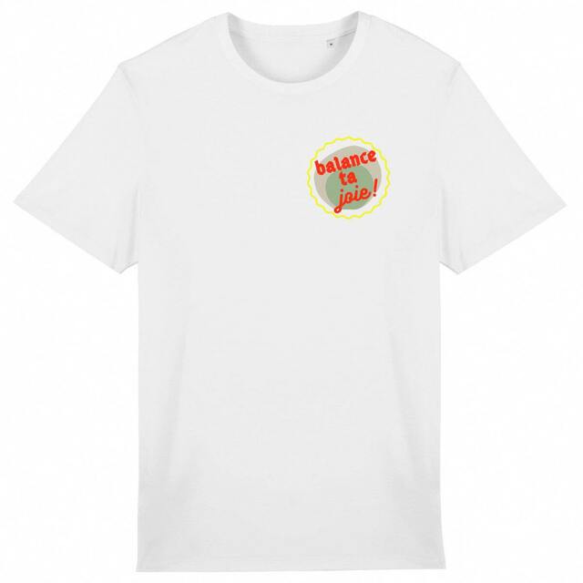 Balance ta joie ! T-shirt écologique 7 coloris Rocker - capsule vert gris jaune rouge - Image