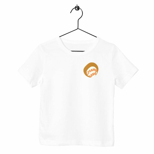 🥞 CREAMY LOVE 🥞 🧡 T-shirt épais Enfant.Ado 100% coton biologique 6 coloris - Image