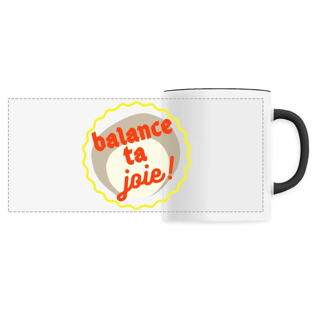 BTJ !  Mug pano capsule rouge kaki jaune  - Image