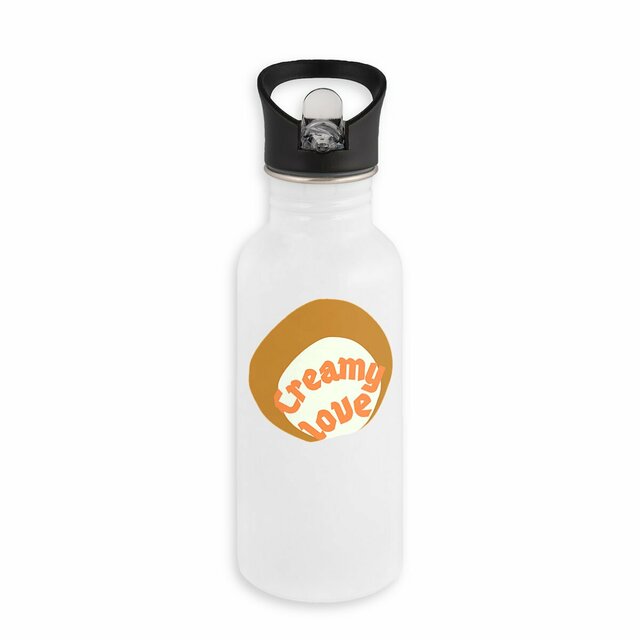 🥞 CREAMY LOVE 🥞 🧡 Gourde - bouteille en inox avec paille - Image