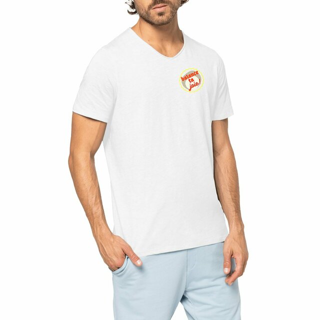 BTJ !  T-shirt unisexe aspect vieilli capsule rouge kaki jaune 
