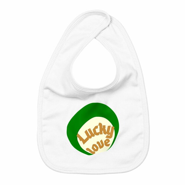 🍀 LUCKY LOVE 🍀 💚 Bavoir bébé 100% coton biologique 3 coloris  - Image