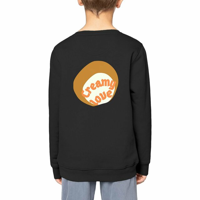 🥞 CREAMY LOVE (dos) 🥞 🧡 Sweat léger Enfant.Ado écologique 4 coloris