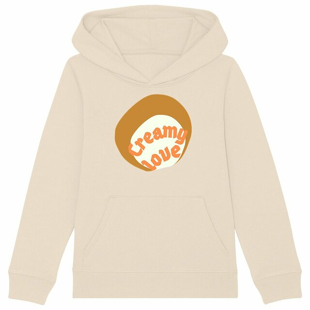 🥞 CREAMY LOVE 🥞 🧡 Sweat à capuche épais Enfant.Ado écologique 3 coloris - Image