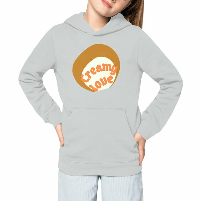 🥞 CREAMY LOVE 🥞 🧡 Sweat à capuche épais Enfant.Ado écologique 3 coloris