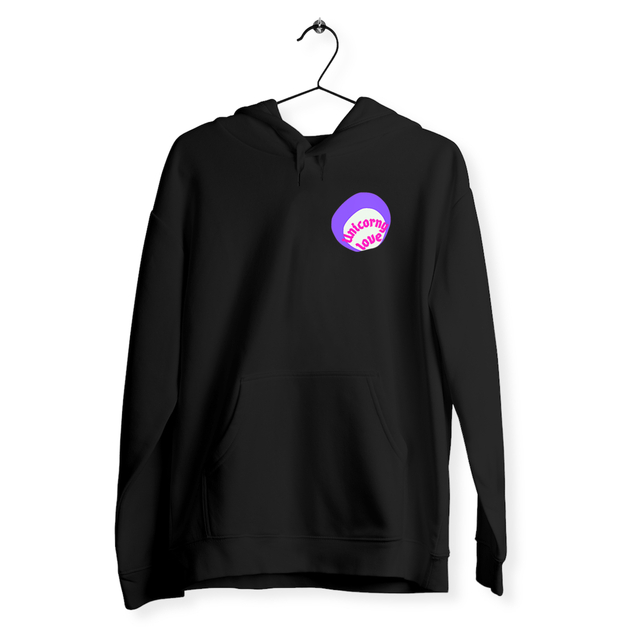 🦄 UNICORNY LOVE 🦄 💜 Sweat à capuche léger écologique 5 coloris - Image