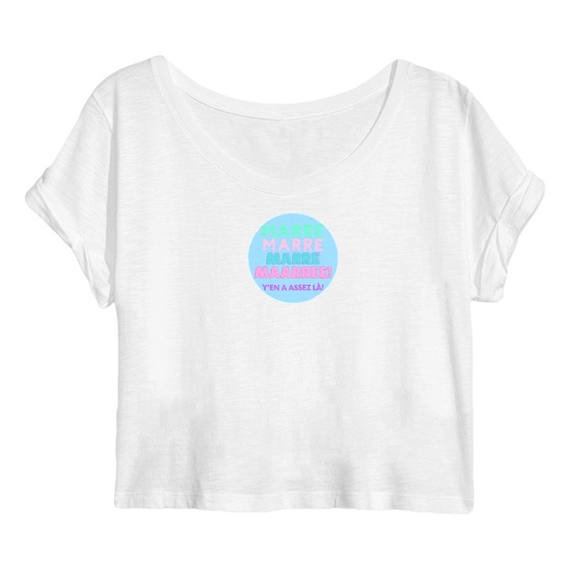 MARRE 🍬 MACARON SWEETY 🍬 T-shirt crop top 100% coton biologique 3 coloris - Image