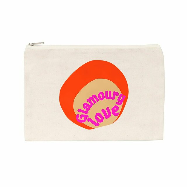 💄 GLAMOURY LOVE 💄 💖 Pochette - trousse 100% coton recyclé - Image