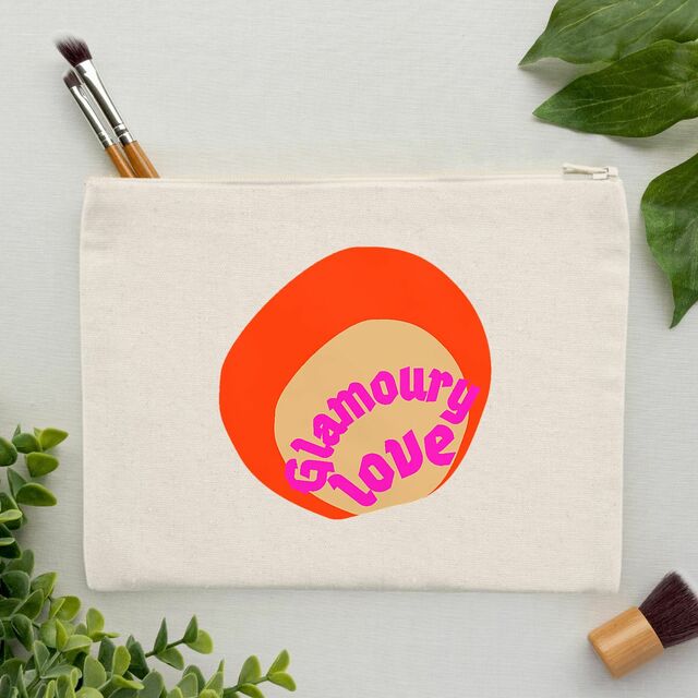 💄 GLAMOURY LOVE 💄 💖 Pochette - trousse 100% coton recyclé