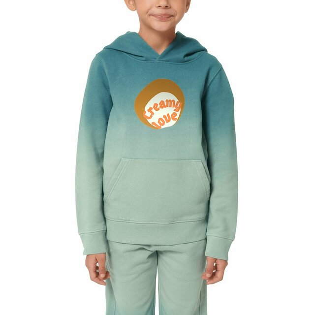 Sweat à capuche Enfant.Ado Dip dye 100% coton biologique