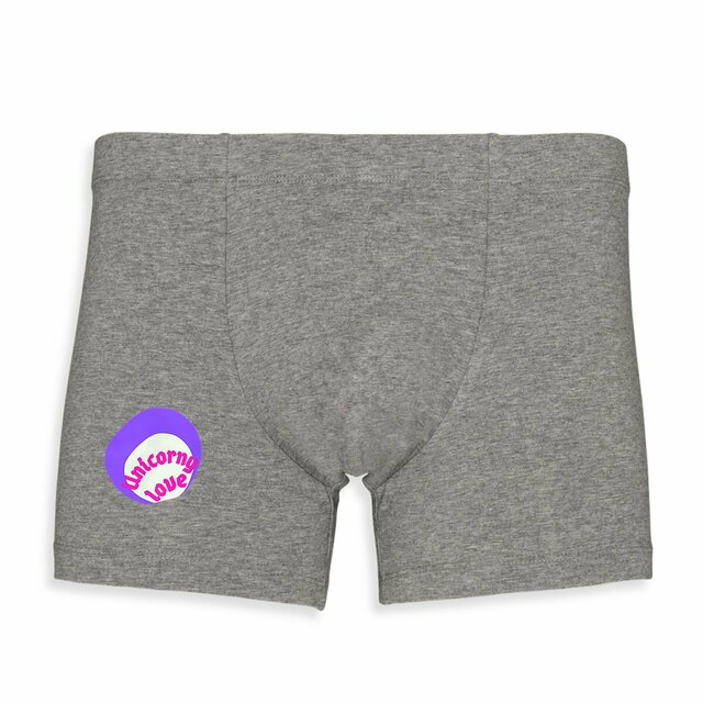 🦄 UNICORNY LOVE 🦄 💜 Boxer 95ù coton biologique 3 coloris - Image