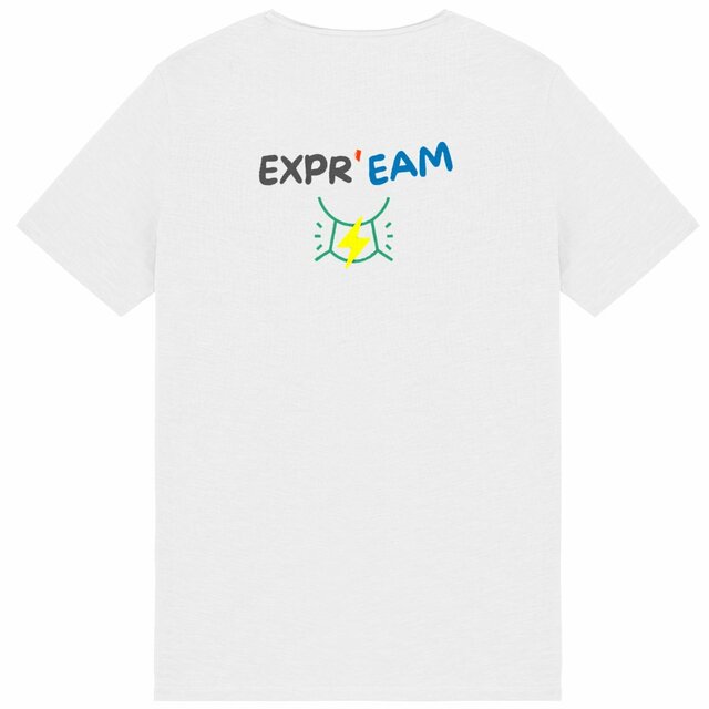 EXPR'EAM 🦜 EN COULEURS (au dos) 🦜 T-shirt Slub 100% coton biologique 2 coloris - Image