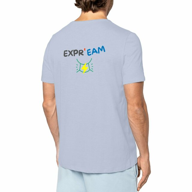 EXPR'EAM 🦜 EN COULEURS (au dos) 🦜 T-shirt Slub 100% coton biologique 2 coloris