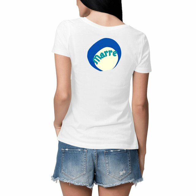 MARRE 🌊 CAPSULE OCEAN (dos)  🌊 T-shirt 100% coton biologique étiquette bleu blanc rouge