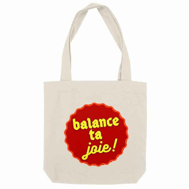BALANCE TA JOIE ! 🎈CAPSULE BORDEAUX ET JAUNE 🎈Totebag 100% recyclé 2 coloris - Image