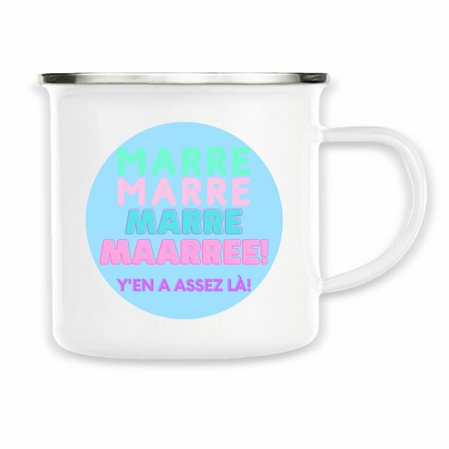 MARRE 🍬 MACARON SWEETY 🍬 Mug en métal - Image