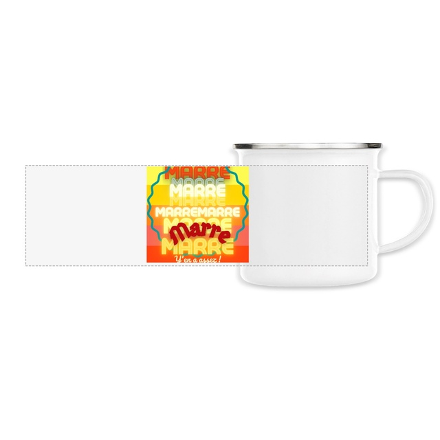 MARRE ! 🌅 Tampon Soleil 🌅 Mug émaillé panoramique