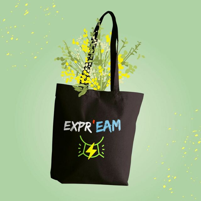 EXPR'EAM  🦜 EN COULEURS 🦜 Totebag épais 100% tissu recyclé