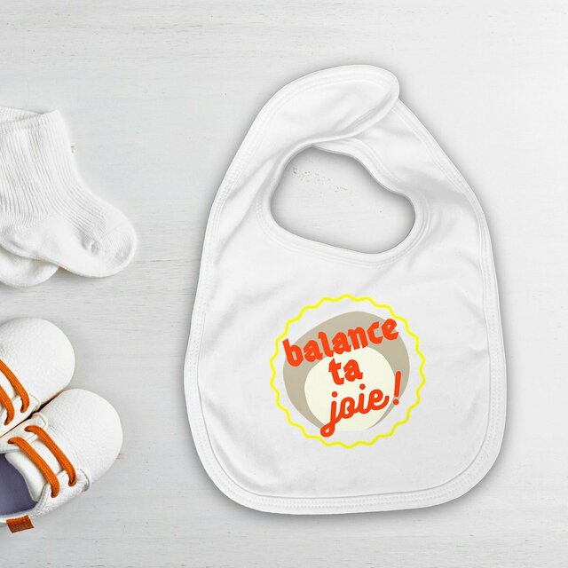 BTJ ! Bavoir rouge kaki jaune 