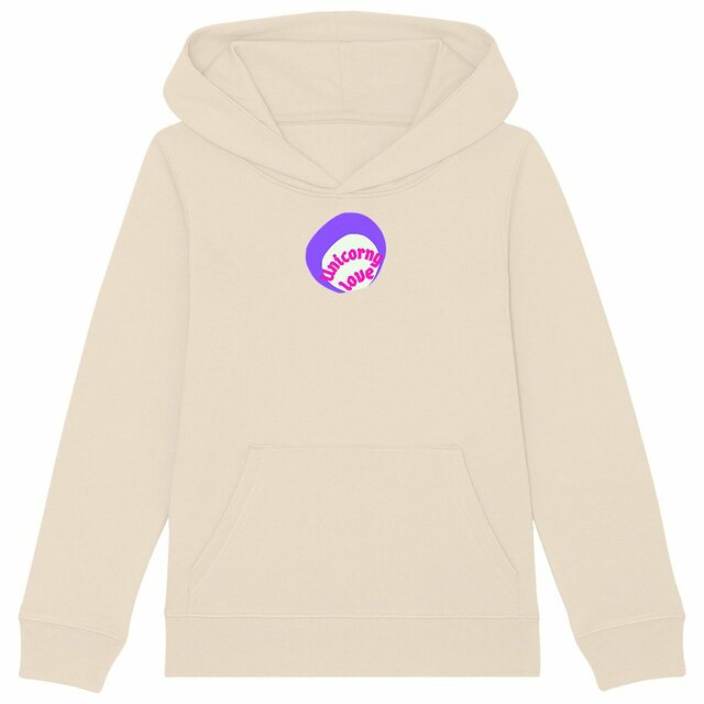 🦄 UNICORNY LOVE 🦄 💜 Sweat à capuche épais Enfant.Ado 100% écologique 3 coloris - Image