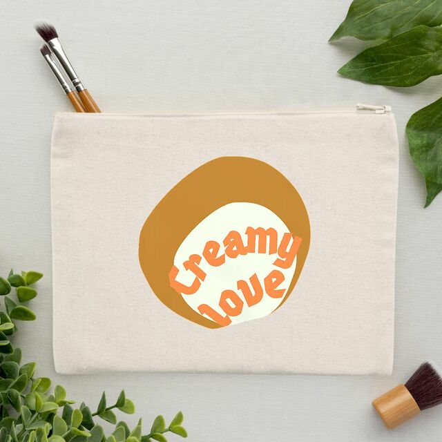 🥞 CREAMY LOVE 🥞 🧡 Pochette - trousse 100% coton recyclé 3