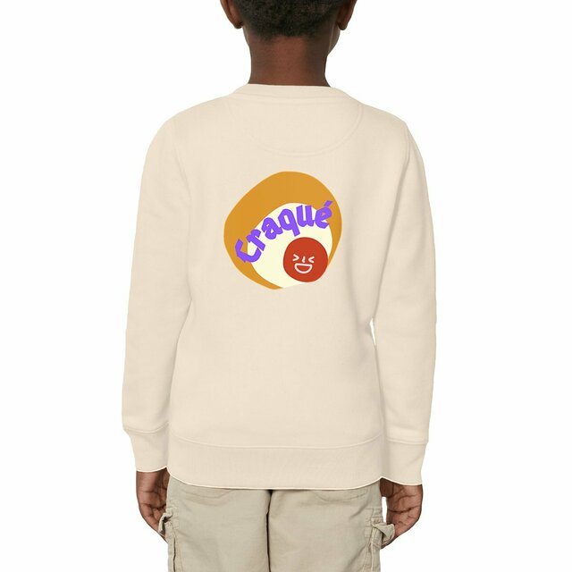 CRAQUE 🤎 😜 CAPSULE CAMEL MARRON CREME (au dos) 😜 🤎 Sweat épais Enfant & Ado 3 coloris
