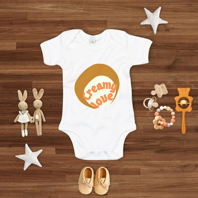 🥞 CREAMY LOVE 🥞 🧡 Body bébé 100% coton biologique ou en conversion 3 coloris