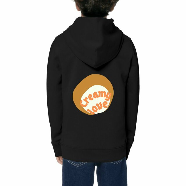 🥞 CREAMY LOVE (dos) 🥞 🧡 Sweat à capuche épais Enfant.Ado écologique 3 coloris