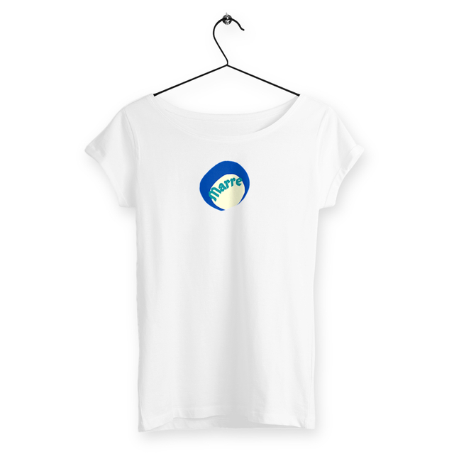 MARRE ! 🌊 CAPSULE OCEAN 🌊 T-shirt Femme Slub 100% coton biologique 2 coloris - Image