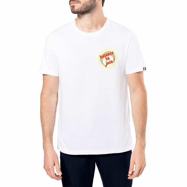 BTJ !  T-shirt homme Made in France col rond capsule rouge kaki jaune 